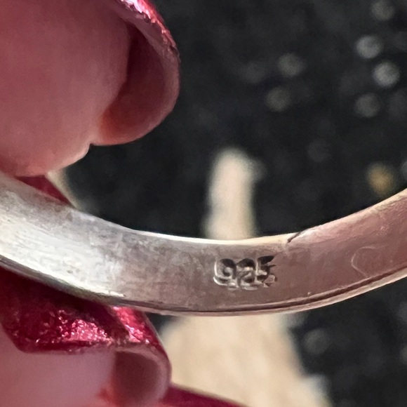 ❤️ Mystic Topaz Teardrop Sterling  Silver Bohemian Ring Size 6 - Picture 11 of 16